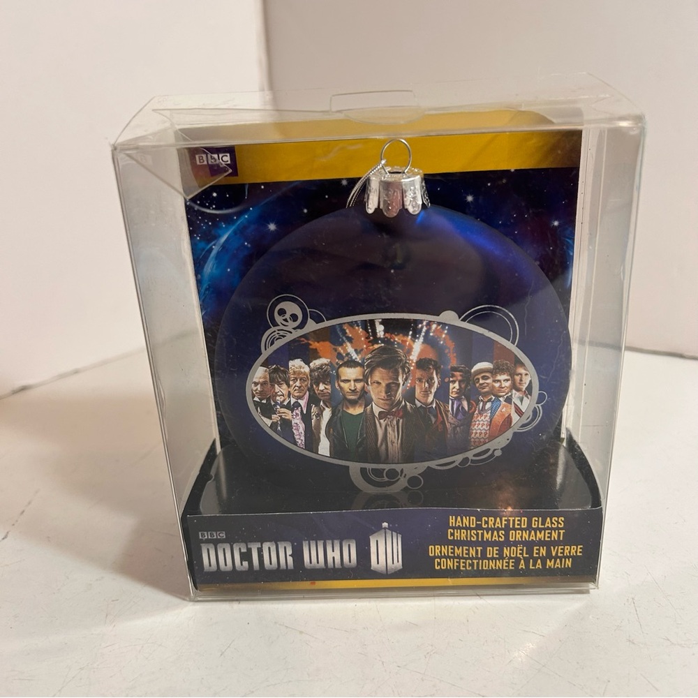 Doctor Who handcrafted‎ glass Christmas tree ornament